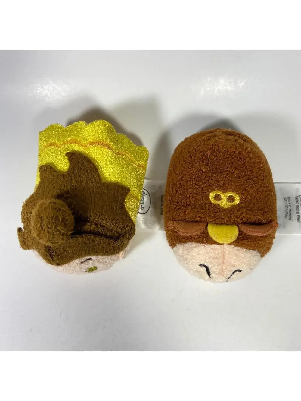 3-3.5” Disney Tsum Tsum Beauty And The Beast Belle & Cogsworth Plush